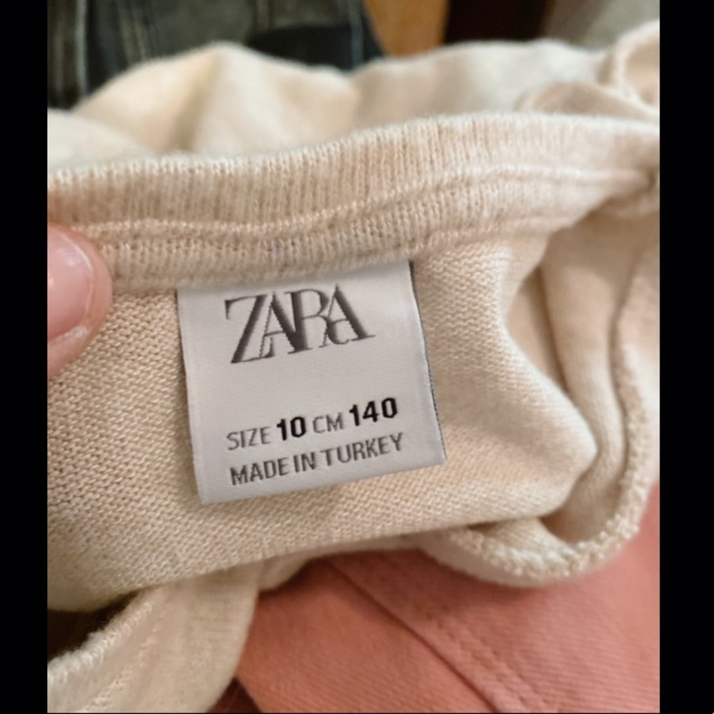 Zara Soft, Puff-sleeved Sweater with Embellishments, sz 10